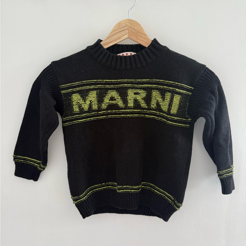 Boys Marni Jacquard Crewneck Sweater Size 4